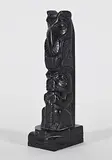 Tom Hans, Untitled - Bird and Bear Totem, argillite carving