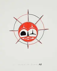 Ben Houstie, Sun, 1986, gouache on paper