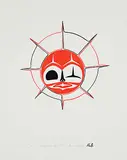 Ben Houstie, Sun, 1986, gouache on paper
