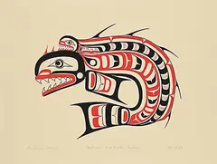 Calvin Hunt, Southern Kwa-Giulth Sculpin #132/180, 1982, colour silkscreen on paper