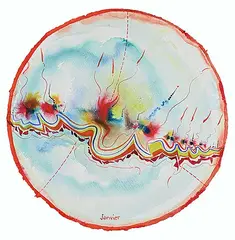 Alex Janvier, Sierra, 2019, watercolour on paper