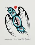 Les Mawakeesick, Spirit Rising, 2006, acrylic on paper