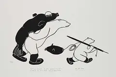 Peter Morgan, An Evil Angaok #11/50, 1975, stonecut on paper