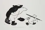 Peter Morgan, An Evil Angaok #11/50, 1975, stonecut on paper