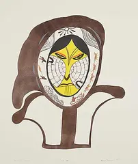 Agnes Nanogak, Landmark of the North #Proof IV, 1987, colour lithograph on paper