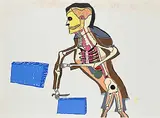 William Noah, The Vision of a Man Cutting Snow Blocks #1/70, 1978, colour silkscreen on paper