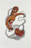 Daphne Odjig, Medicine Dream #A/P, colour silkscreen on paper