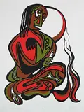 Daphne Odjig, The Squaw Man #6/60, 1975, colour silkscreen on paper