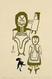 Jessie Oonark, People of the Inland #27/50, 1961, colour stonecut on paper