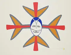 Jessie Oonark, Shaman in the Centre #7/18, 1975, colour silkscreen on paper