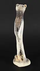 Josephie Padluq, Untitled - Standing Weasel, bone carving