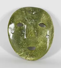 Pauloosie Padluq, Untitled - Surprised Mask, 2004, green stone mask