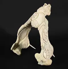 Untitled - Walrus Jawbone Spirit Carving by Kavavow Pee, bone carving, sold Mar 2026