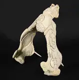 Kavavow Pee, Untitled - Walrus Jawbone Spirit Carving, bone carving