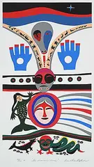 David Ruben Piqtoukun, The Shaman's Dream #56/200, colour silkscreen on paper