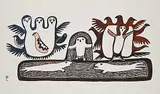 Lucy Qinnuayuak, Seals Stalk the Owl #23/50