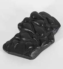 Silas Qiyuk, Untitled - Birds Floating, black stone carving