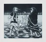 Michael Robert Robinson, Valley of the Souls #32/99, colour etching on paper