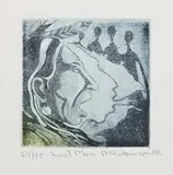 Michael Robert Robinson, Last Man #54/99, colour etching on paper