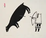 Lissie Saggiak, Memories of the Hunt #34/40, 1966, stonecut on paper