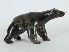 Towatuga Sagouk, Untitled - Polar Bear II, black stone carving