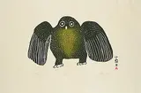 Pauta Saila, Owl #39/50, 1964, colour stonecut on paper