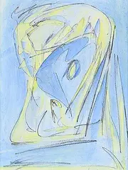 Joseph Sanchez, Dreaming Song, 2019, acrylic and conte on paper