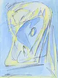 Joseph Sanchez, Dreaming Song, 2019, acrylic and conte on paper