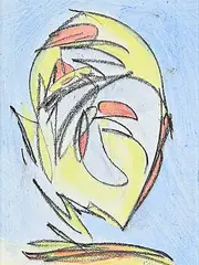 Joseph Sanchez, Bird Song, 2019, acrylic and conte on paper