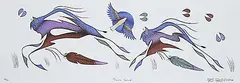 Prairie Spirits #58/241 by Ernie Scoles, 2002, stonecut on paper, sold Mar 2026