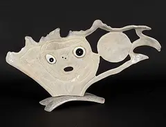 Ian Shantz, Untitled - The Singing Drummer, 2007, bone carving