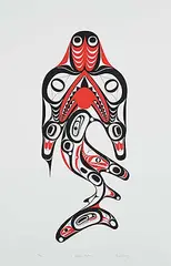 Jay Simeon, Haida Dogfish Mother #110/194, 2007, colour silkscreen on paper