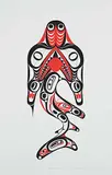 Jay Simeon, Haida Dogfish Mother #110/194, 2007, colour silkscreen on paper