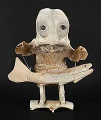 Joata Suqslak, Untitled - Spirit Hunter, bone carving