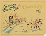 Gerald T. Tailfeathers, Seasons Greetings from Calgary, coloured pencil on paper