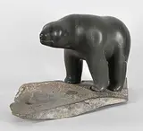Charlie Takatak, Untitled - Sculpted Dominance, black, green and grey stone carving