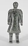 Imaruituq Taqtu, Untitled - Woman with Braids, grey stone carving
