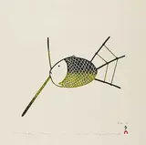 Ningeokuluk Teevee, This Little Guy #1/50, 2007, colour stonecut on paper