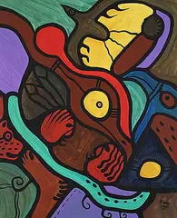 Roy Thomas, Mother's Child, acrylic on paper