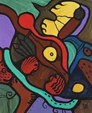 Roy Thomas, Mother's Child, acrylic on paper