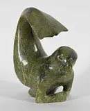 Willie Tunnillie, Untitled - Sedna Spirit, green stone carving