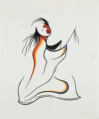 Clemence Wescoupe, Speaking with the Spirit, acrylic on canvas