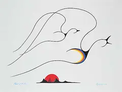 Clemence Wescoupe, Flight of the Free, 1993, acrylic on canvas