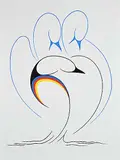 Clemence Wescoupe, Message from Great Spirit, 1994, acrylic on canvas