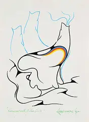 Clemence Wescoupe, Harmony with Mother Earth, gouache on paper