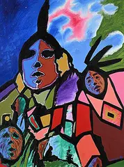 Jerry Whitehead, I Pray for You, 1995, acrylic on paper