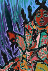 Jerry Whitehead, Face Me, 1996, acrylic on paper