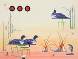 David B. Williams, Autumn Spirits - Early Morning Songs, 1993, gouache on paper