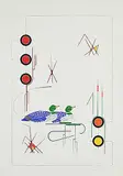 David B. Williams, Loons - Marsh, 1981, gouache on paper