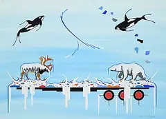 David B. Williams, Winter Storm, 2007, gouache on paper